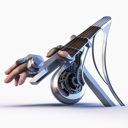 Steampunk Guitar Pick Blueprint in 8K Resolution