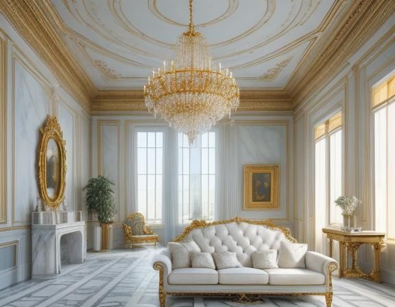 Sunny Greco-Roman Bedroom with Man and Books