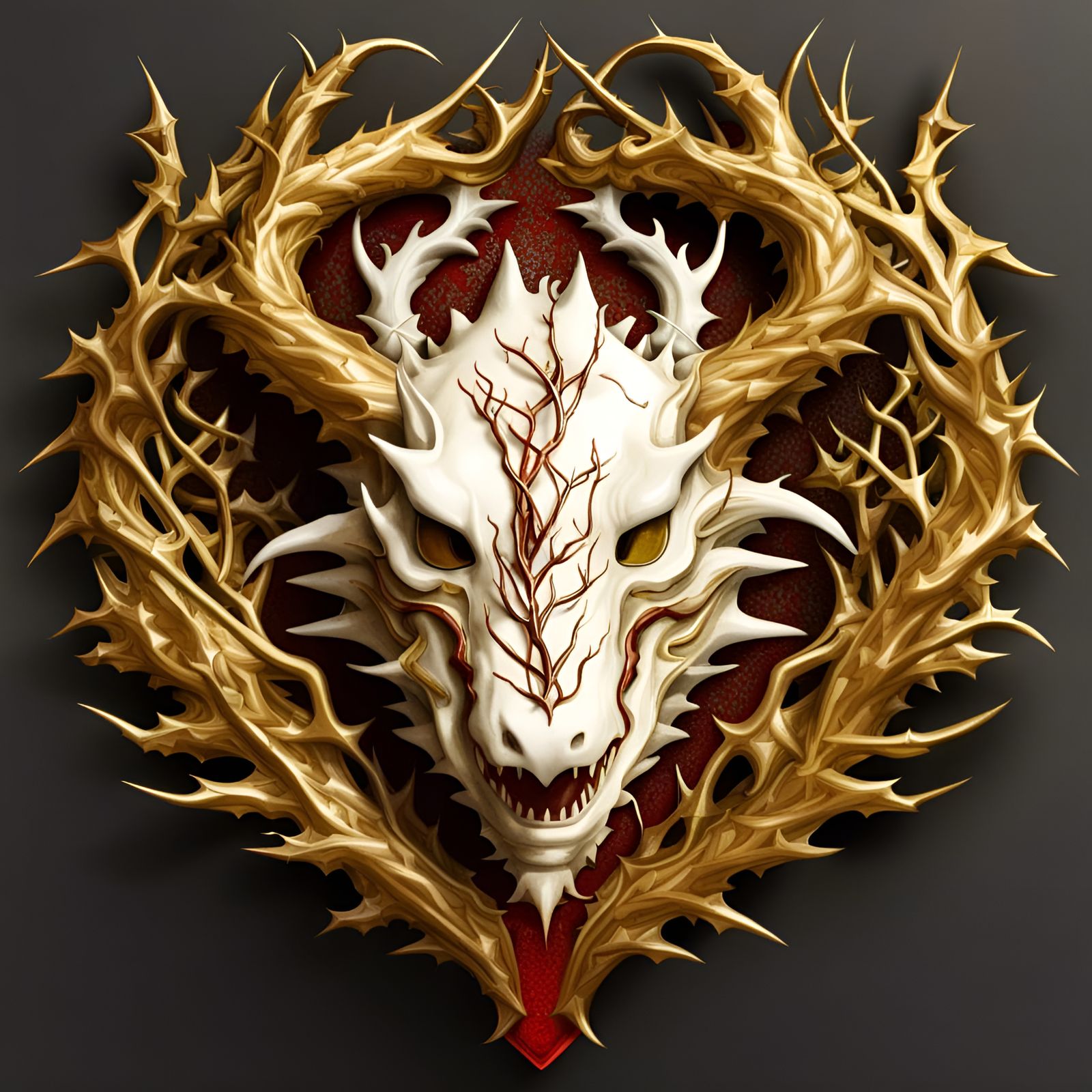 Dragon Coat of Arms with Thorns