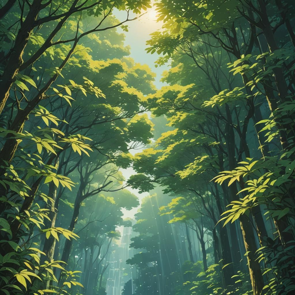 Studio Ghibli Leaves in Anime Key Visual