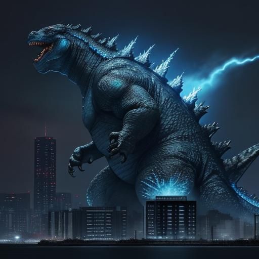 Godzilla in Apocalyptic Japanese City