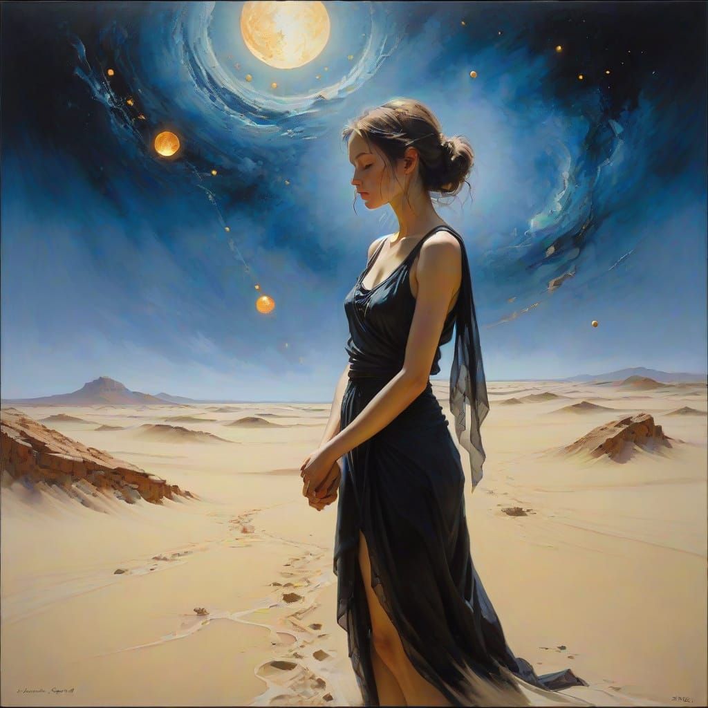 Hourglass Sands Reflecting Boundless Time and Space