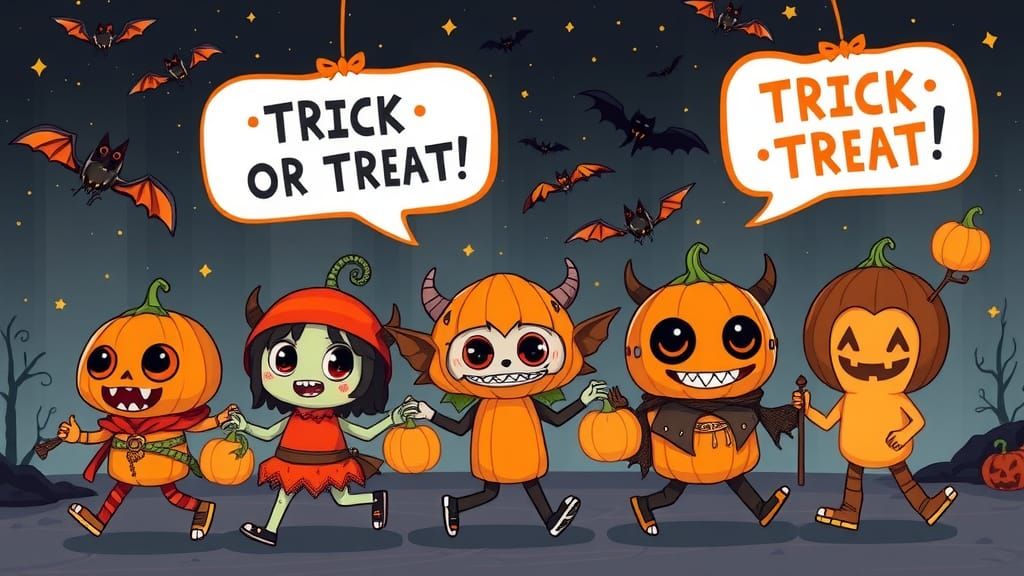 Chibi Monsters Parade Inspired by Hyakki Yagyō