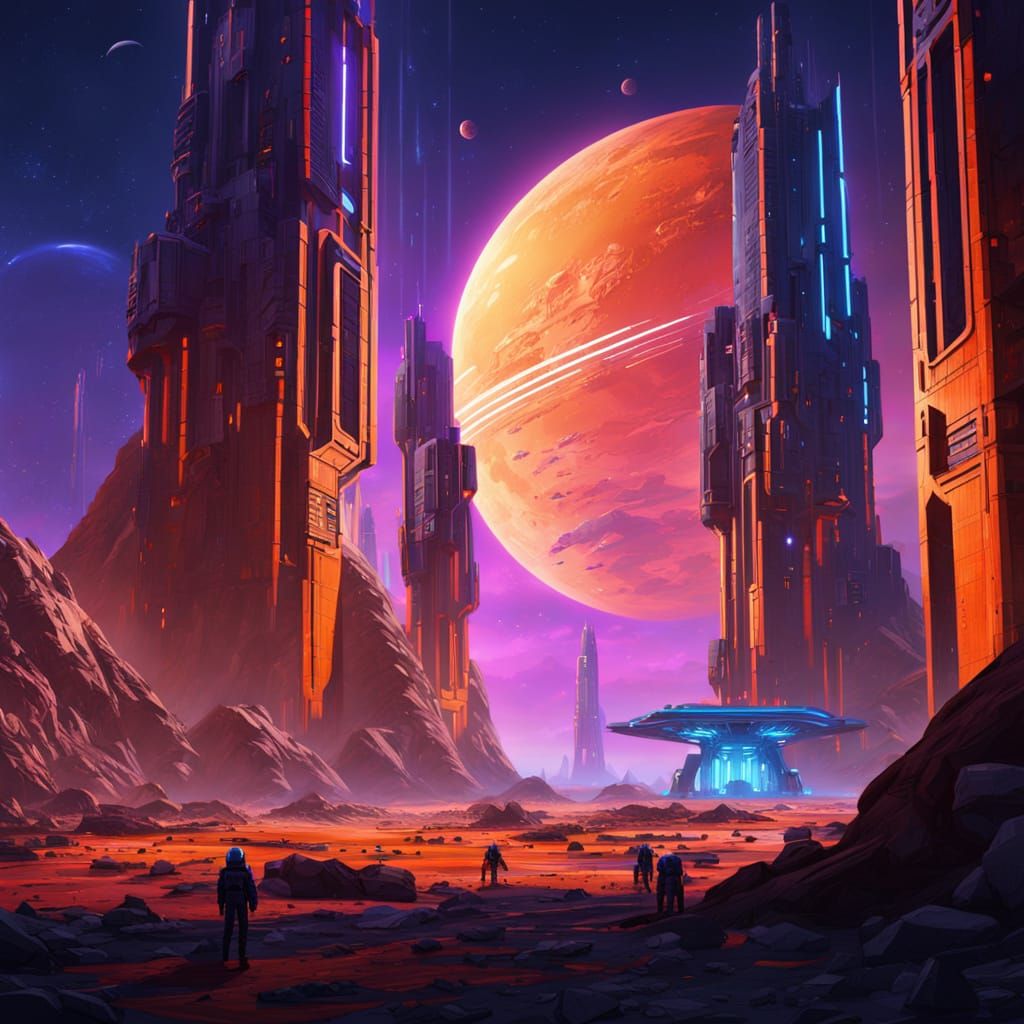 Imperial Space Base Concept Art in Star Wars Style