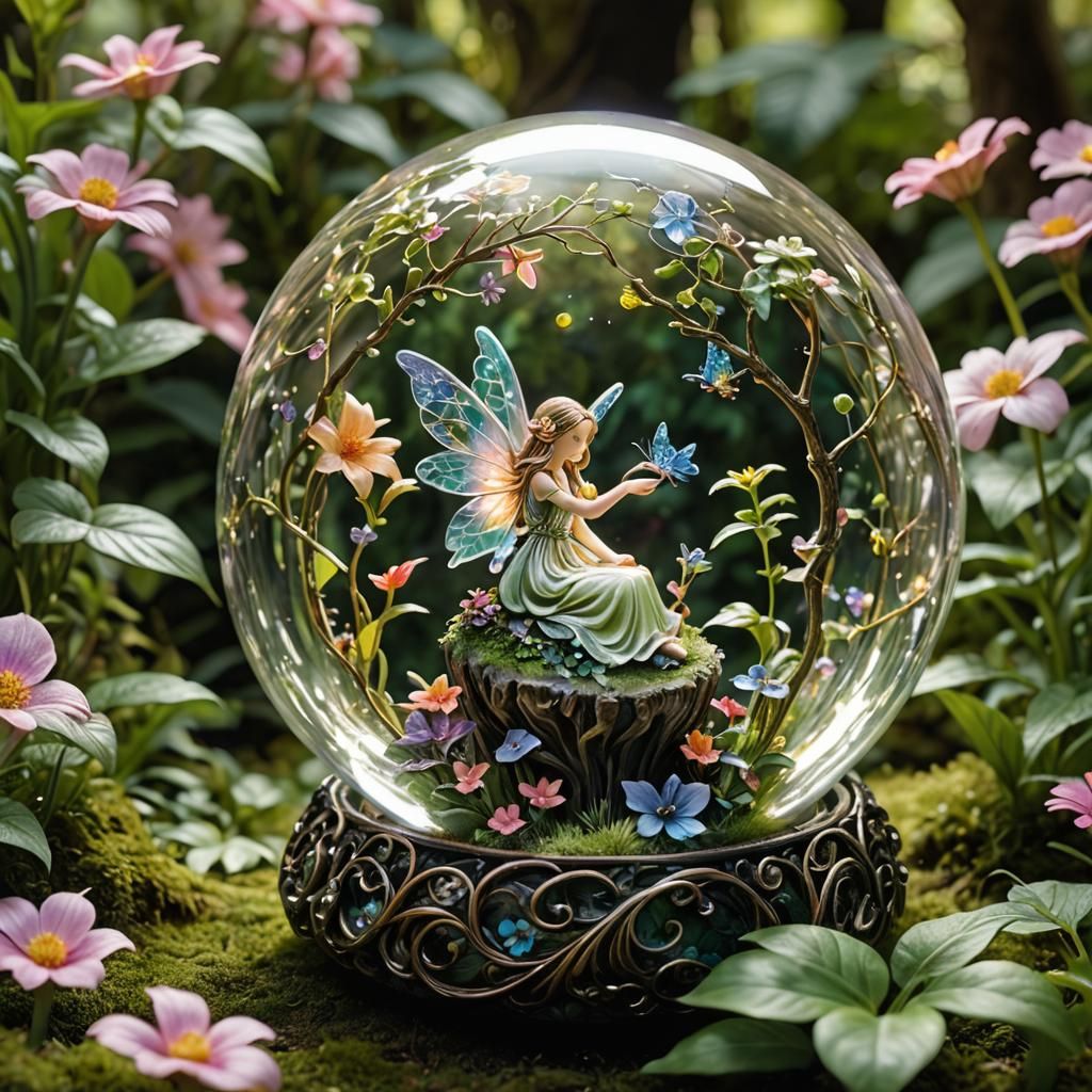 Glass Sphere Reveals Miniature Fairy World