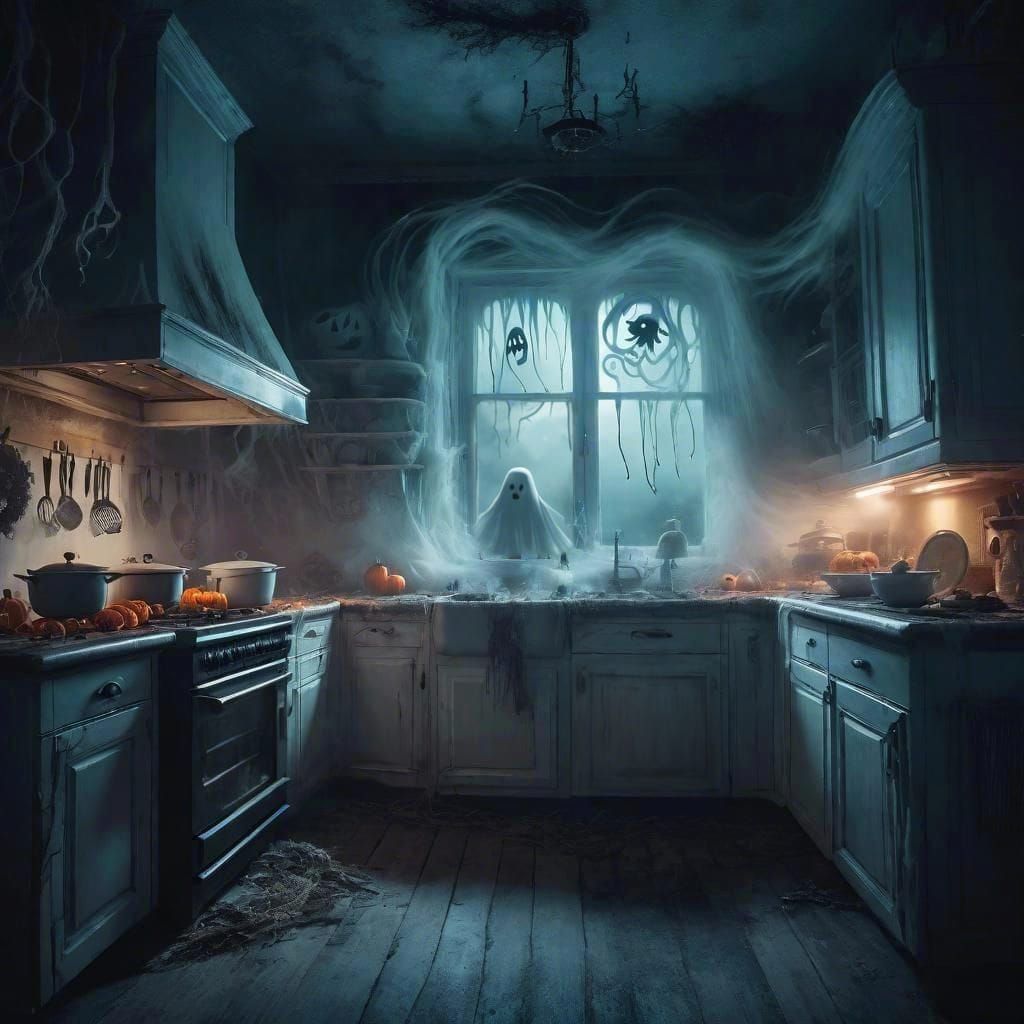 Ghostly Wraith in Kitchen Cabinet