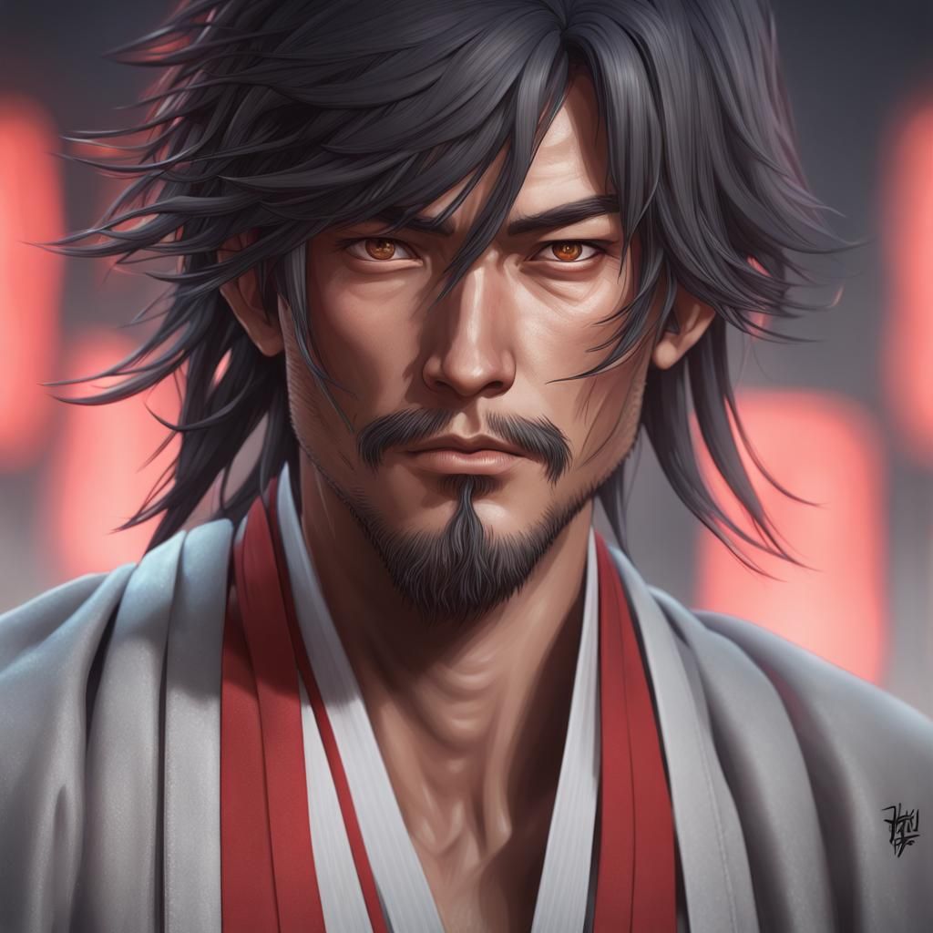 Detailed Portrait of Yuji from Jujutsu Kaisen