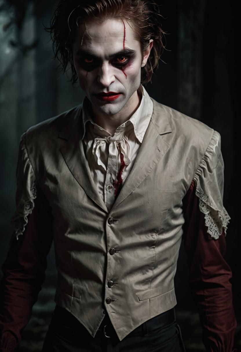 scary gothic clown man 13