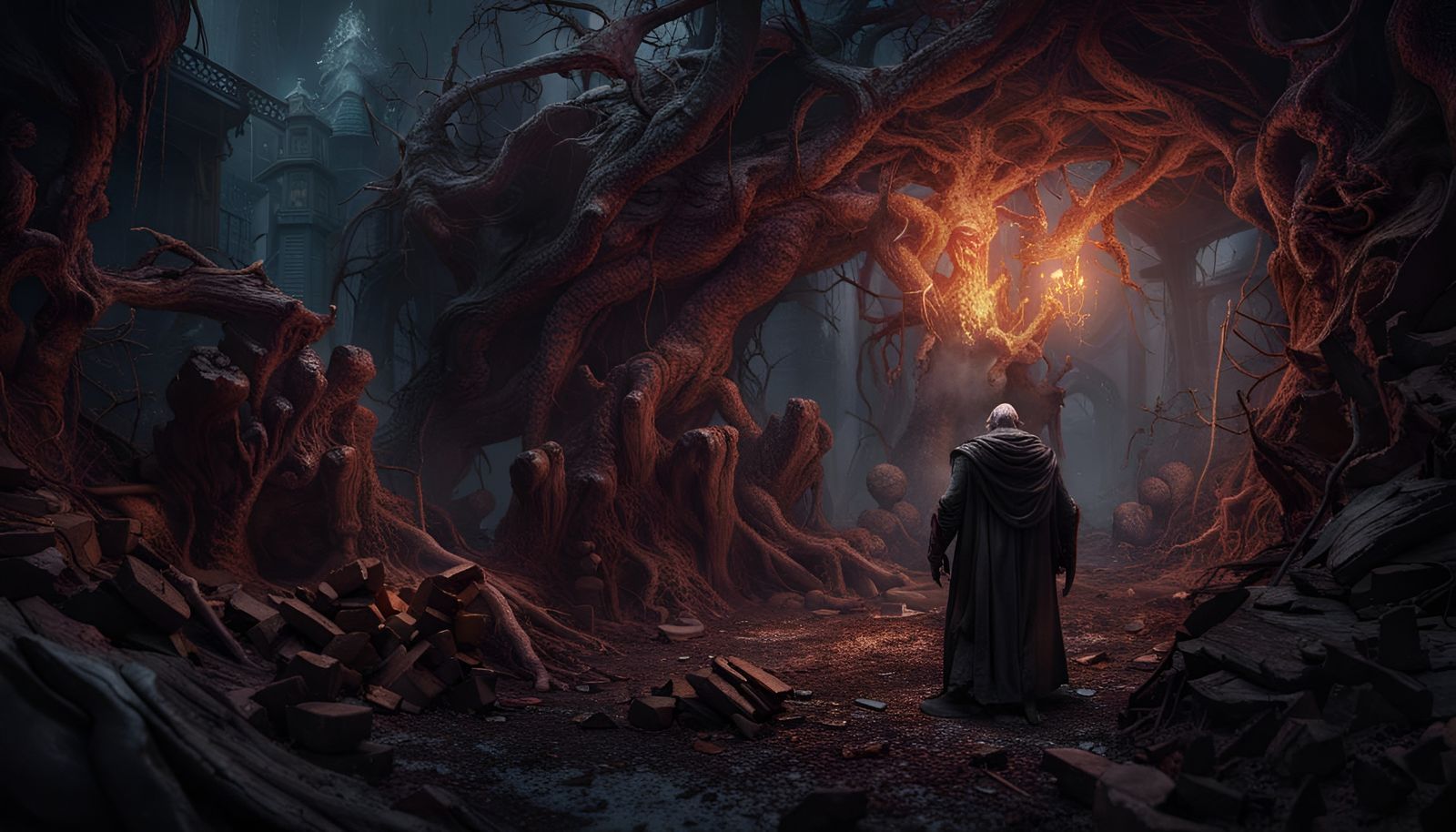 Sinister Boogie Man Mythology in Detailed Matte Painting