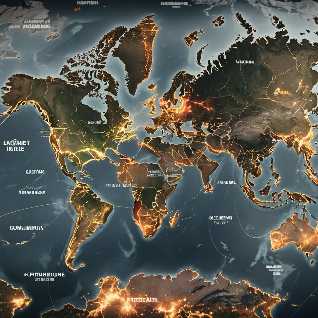 Dynamic World Map for News Channel in Cinematic Style