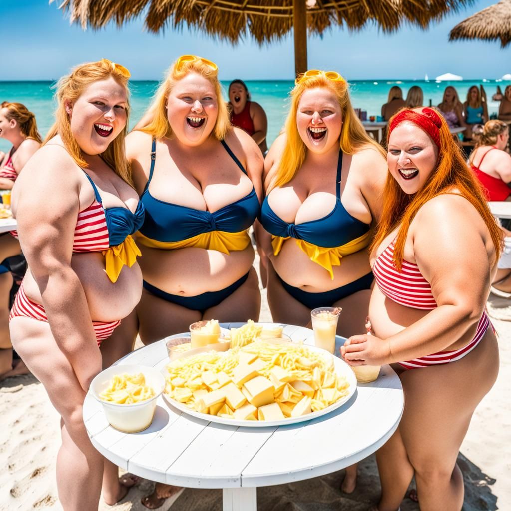 Butter Eating Contest at the Beach