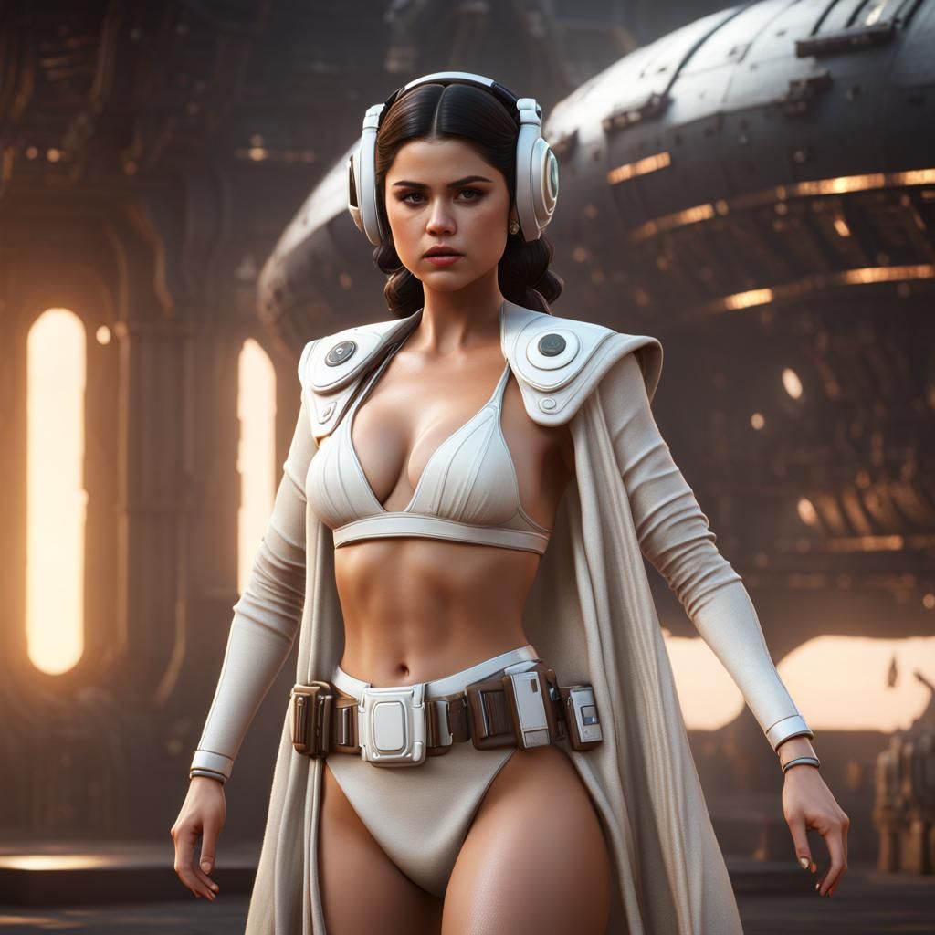 Princess Leia Bikini 3D Game Cinematic Render