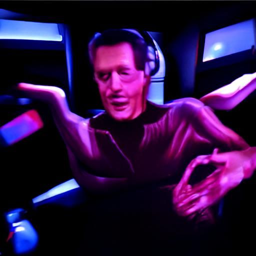 Groovin' Like John de Lancie and James Woods Aboard the USS Enterprise Inside the Videodrome Holosuite