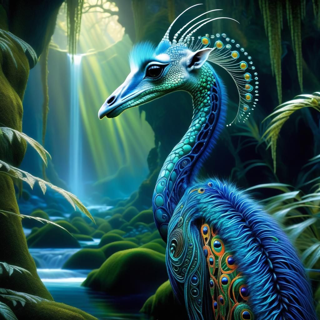 Entrancing Mythical Creature in Vibrant Colors