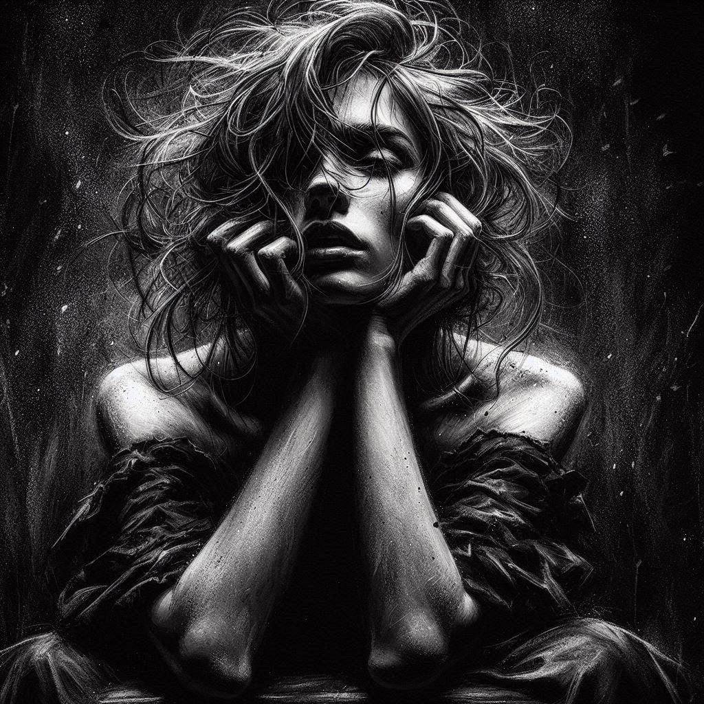 Monochrome Charcoal Art: Light and Shadow