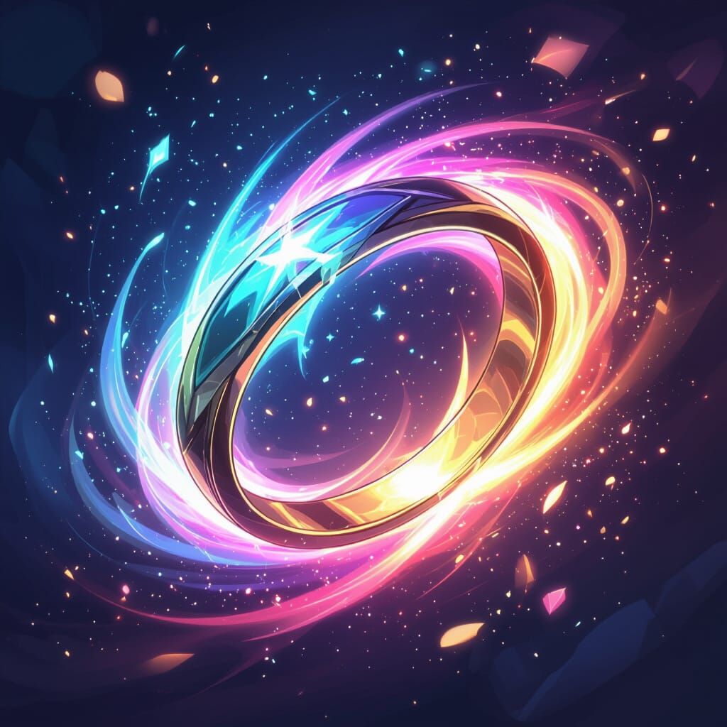 Sol Ring Card Art in Genshin Impact Anime Style