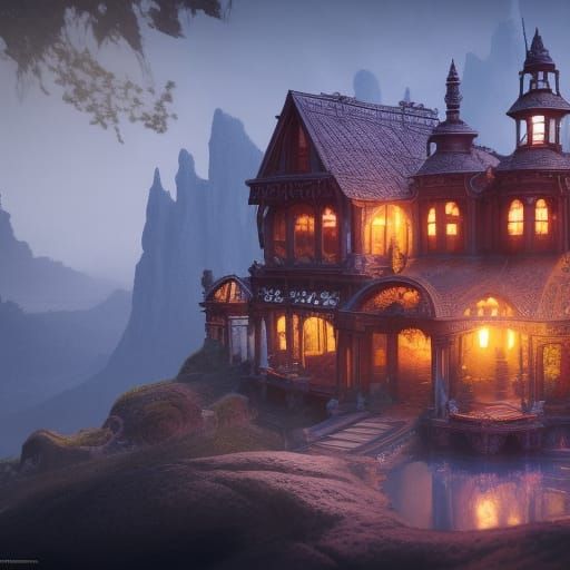 Detailed Fantasy House Concept Art in Unreal Engine