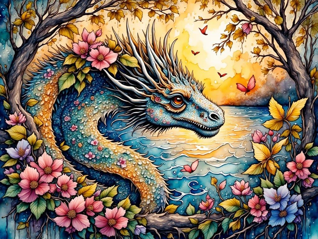 Vibrant Okinawa-Inspired Stained Glass Masterpiece