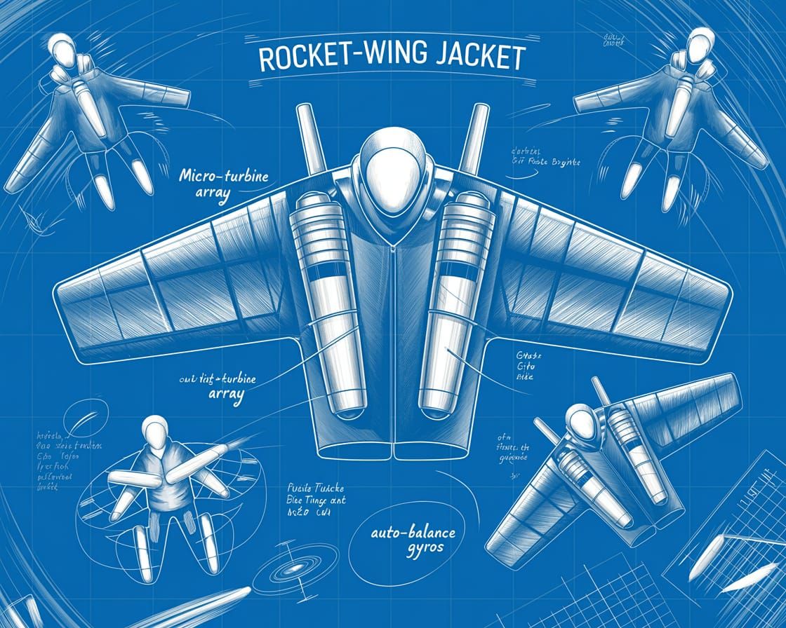 Rocket-Wing Jacket: Da Vinci-Style Blueprint
