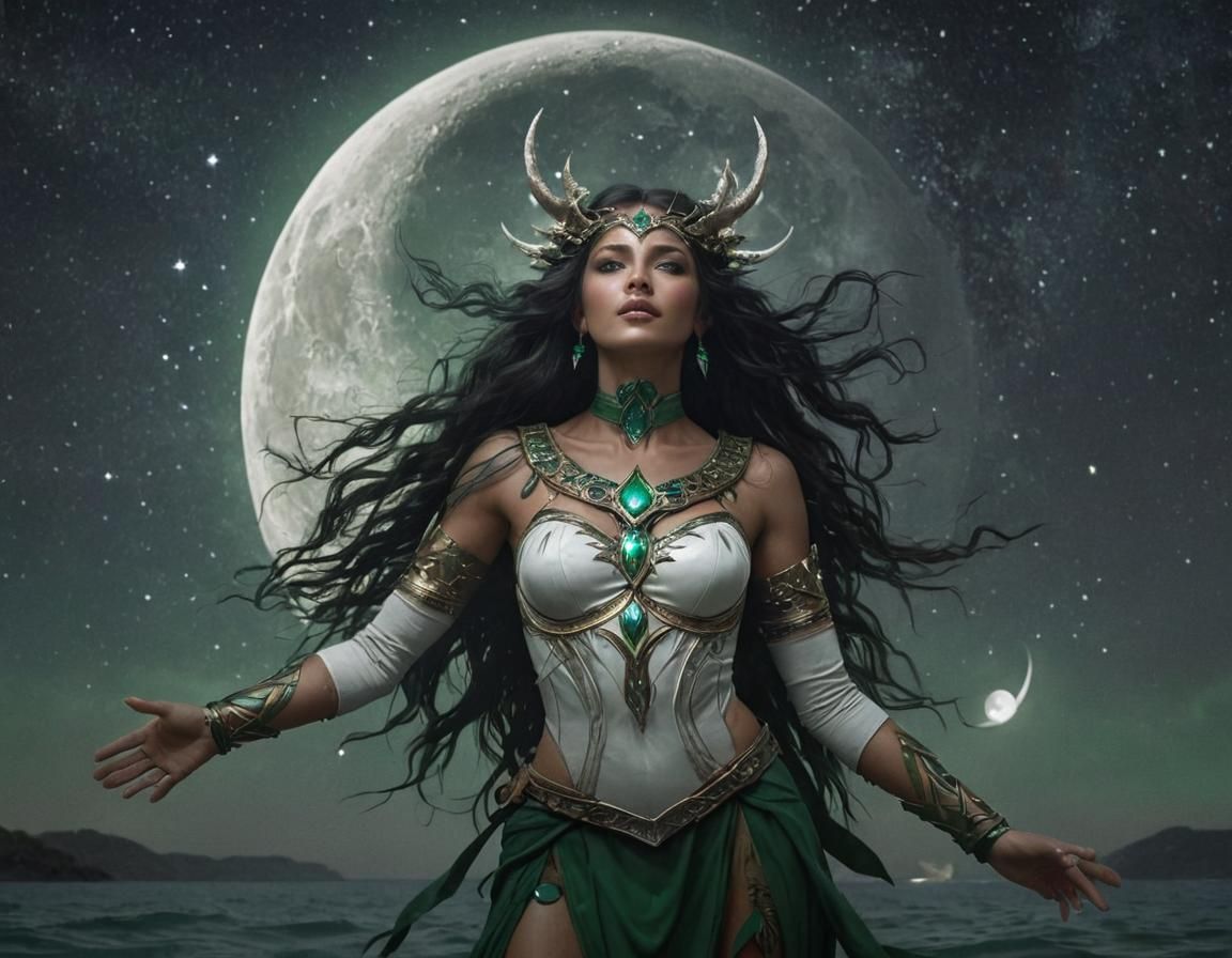 Mystical Star Goddess of Earth and Moon