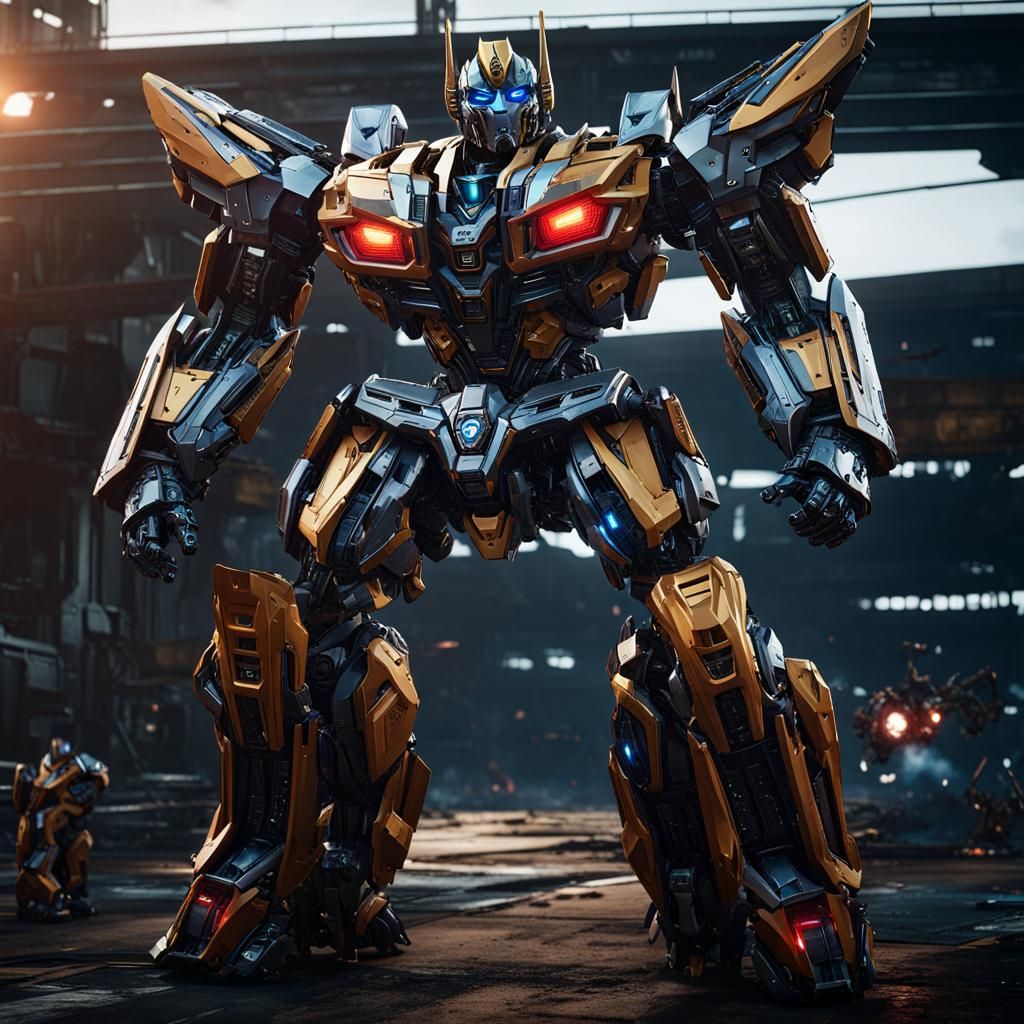 Futuristic Mechs in Sci-Fi Cinematic Scene