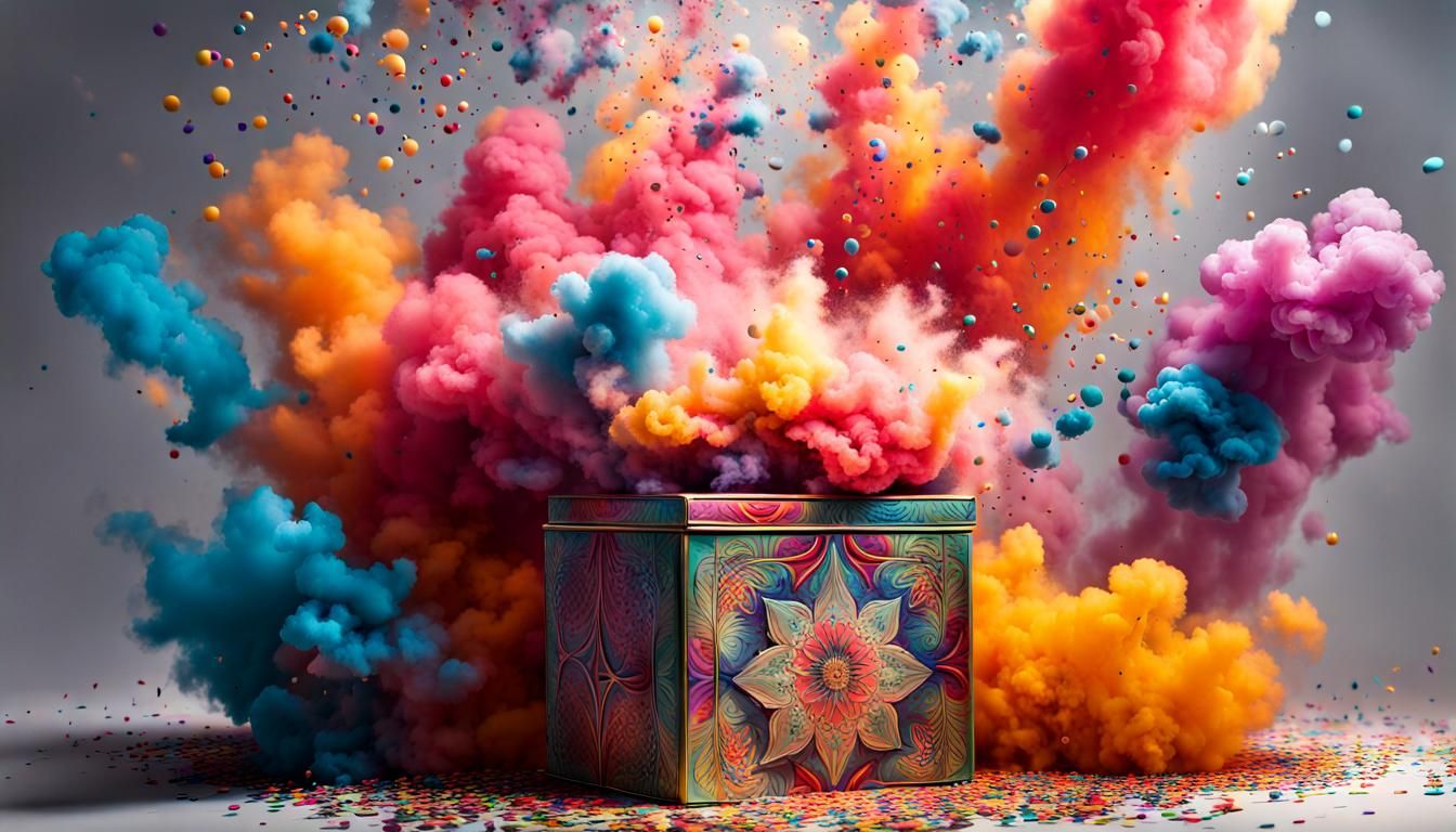 colorful smoke