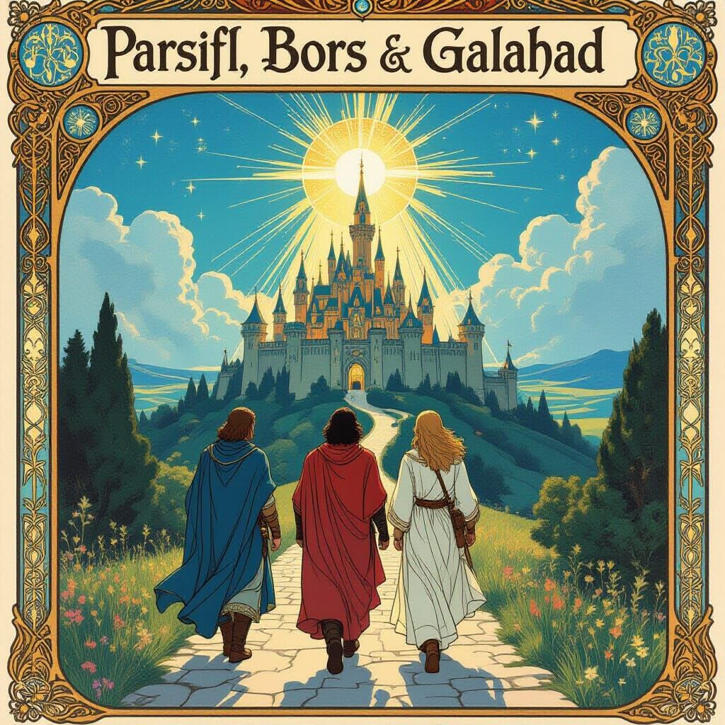 Knights Seek Holy Grail in Fantastical Art Nouveau Castle