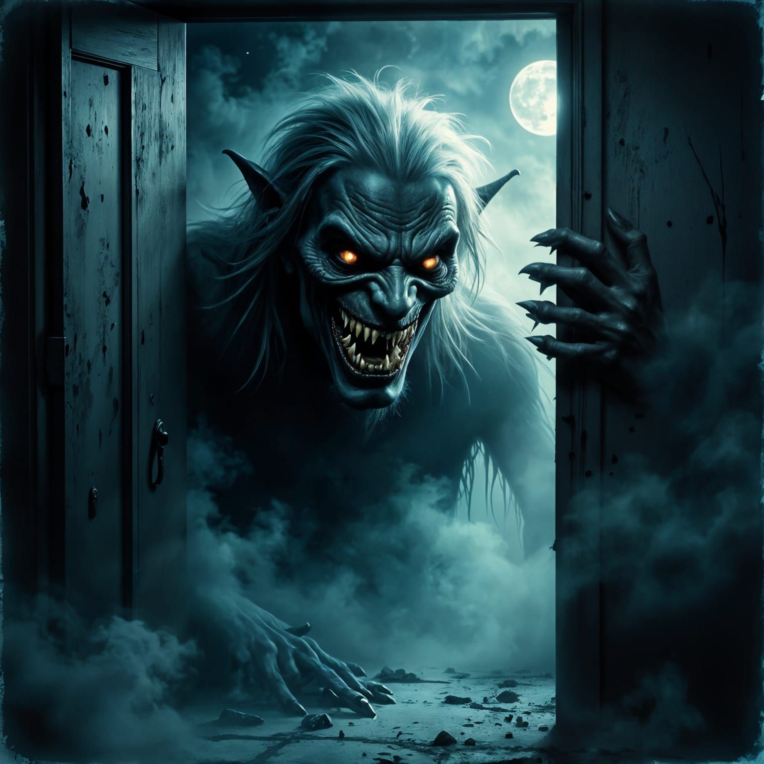 Diabolical Shadow Beast Emerges from Darkness