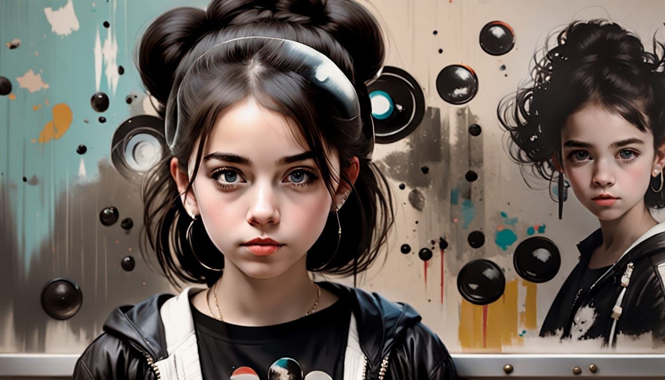 Camel Trader in Vibrant Futuristic Landscape