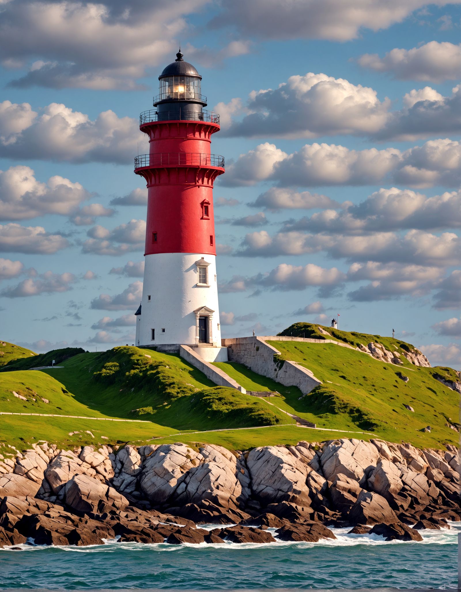 Coastal Lighthouse: Hyperrealistic HDR Photography