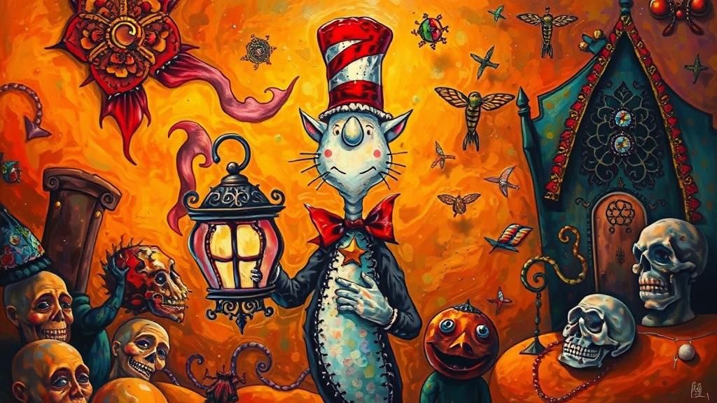 Angler Fish Oil Painting in Pop Surrealism Style