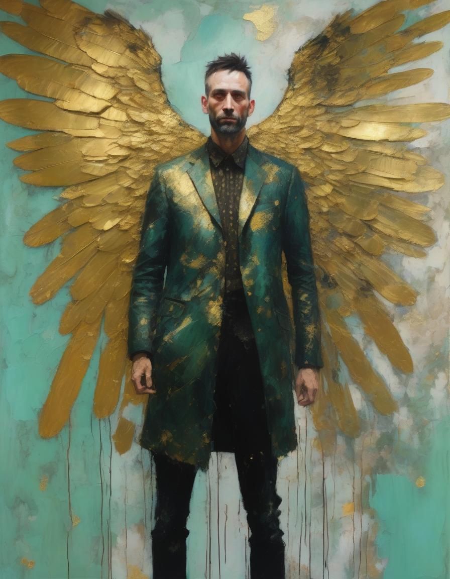 Ethereal Hero in Gilded Mosaic