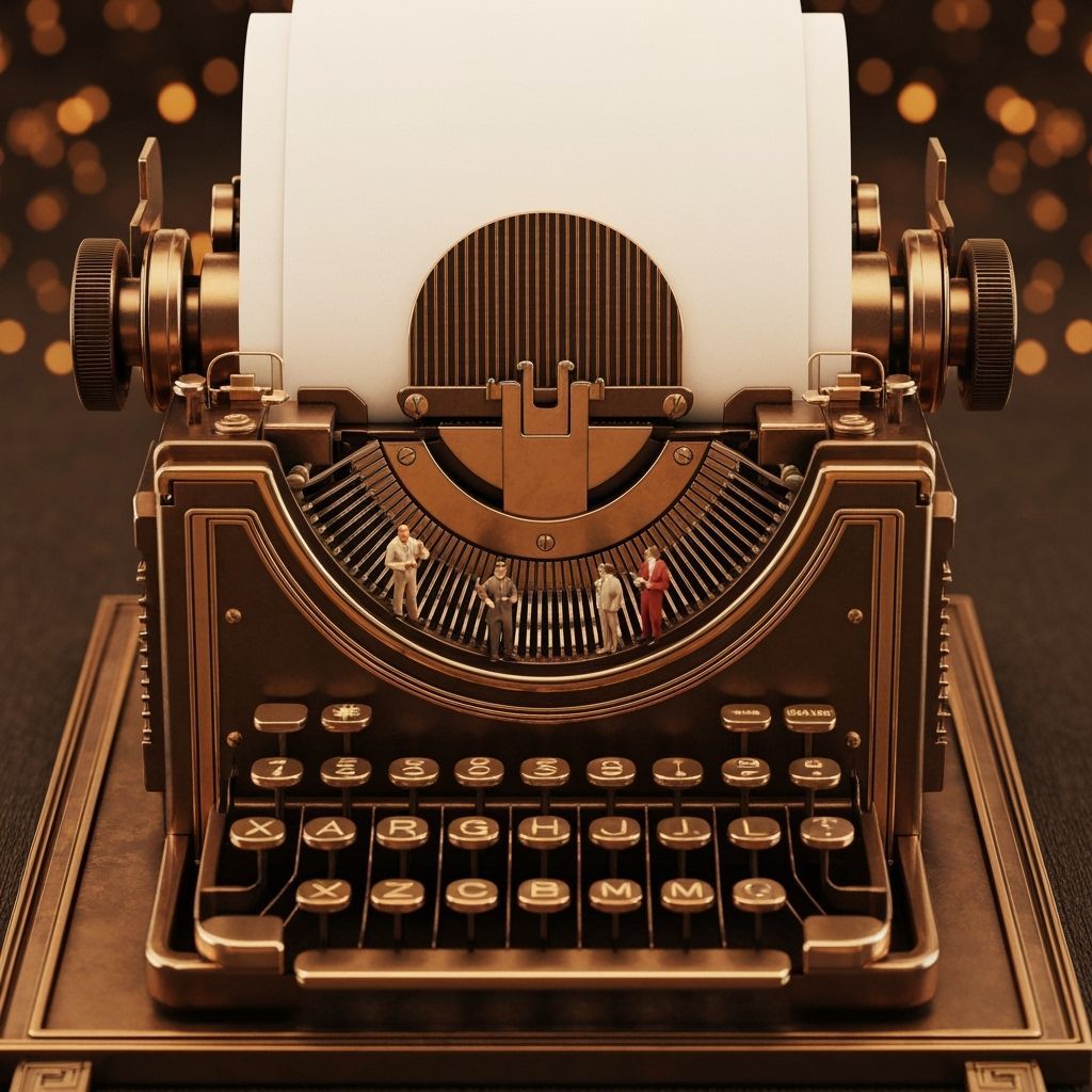 Art Deco Miniature Kingdom Inside a Typewriter