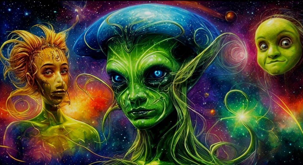 Alien Portraits in Scintillating Cosmic Universe