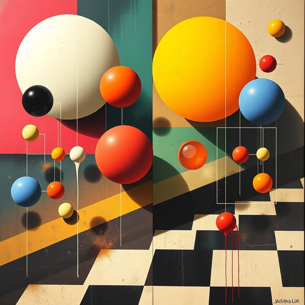 Vibrant Colors in Postmodern Surrealist Art