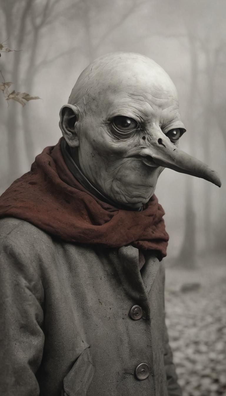 Gothic Autumn Sadness in Photorealistic Style