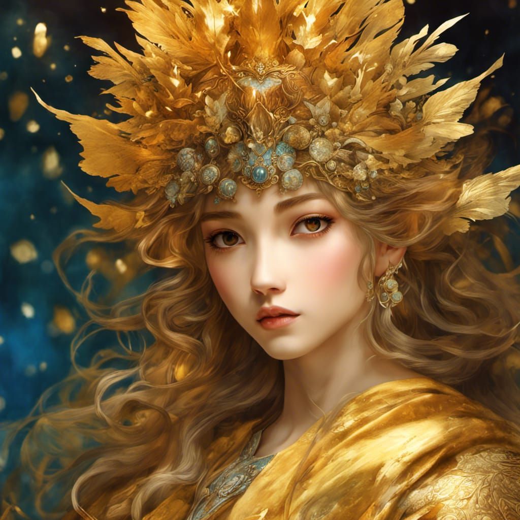 Fantasy Fairy King in Art Nouveau Style