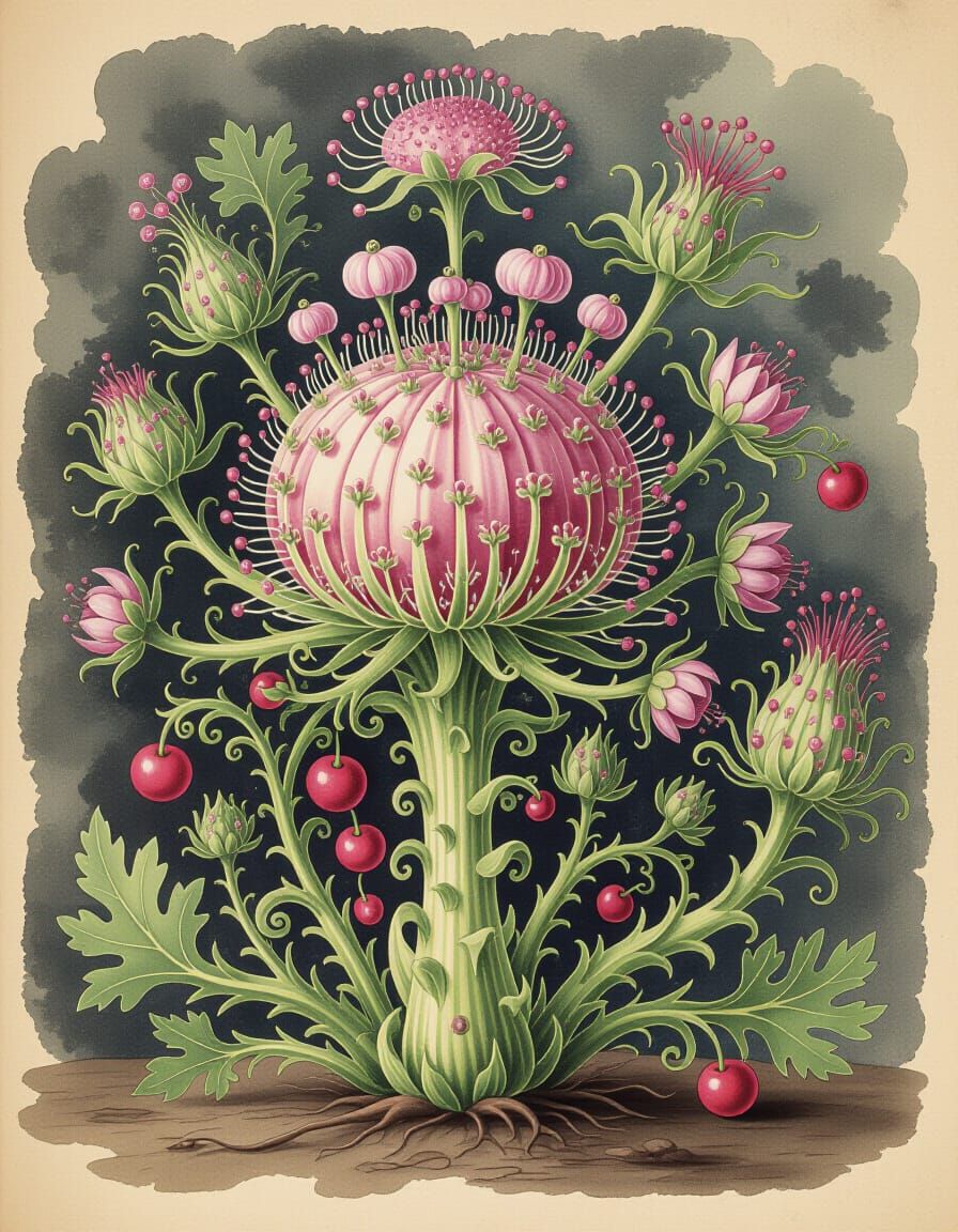 Alien Botanical Watercolor