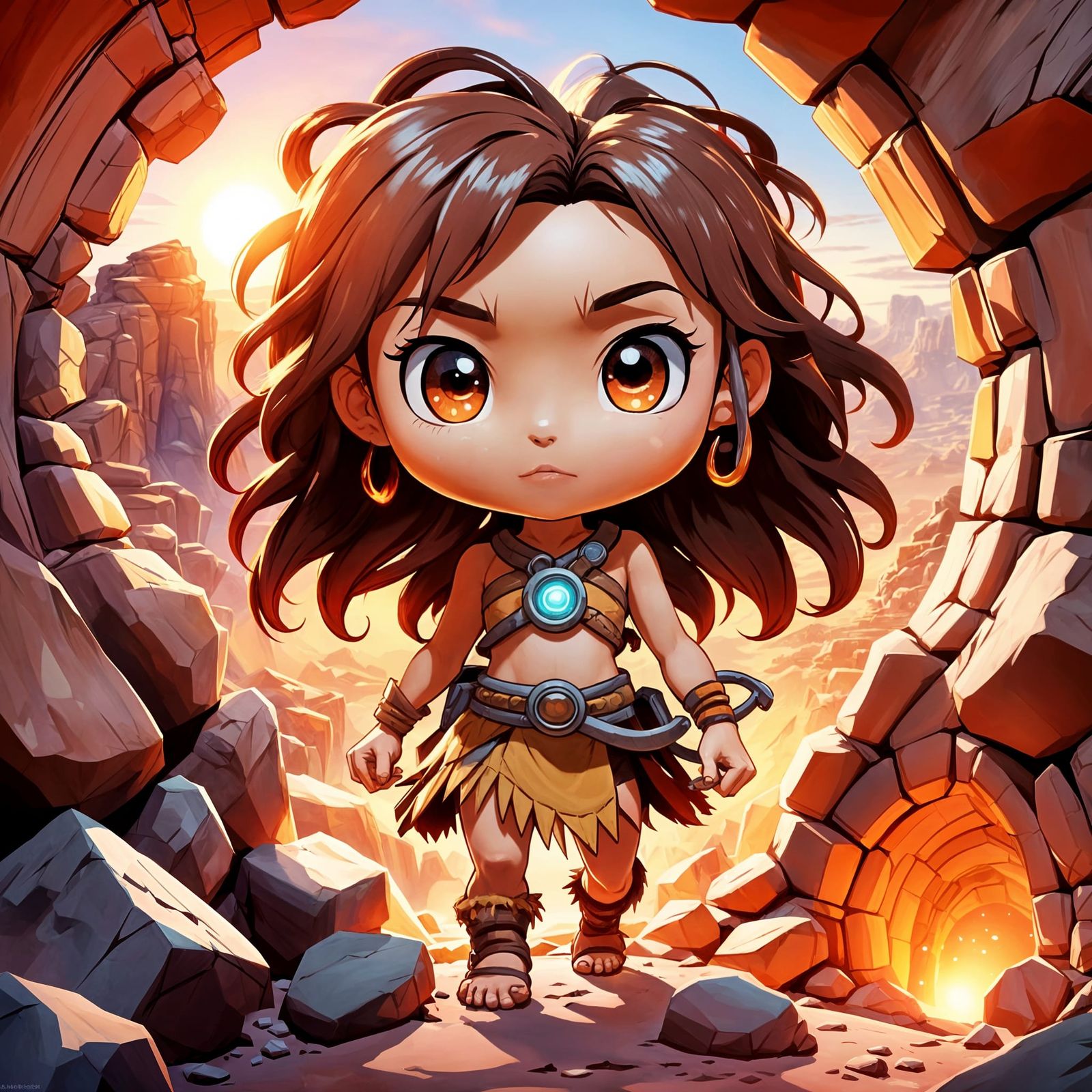 A Chibi-Cavewoman-Character A Passage Thru Time Via Portal O...