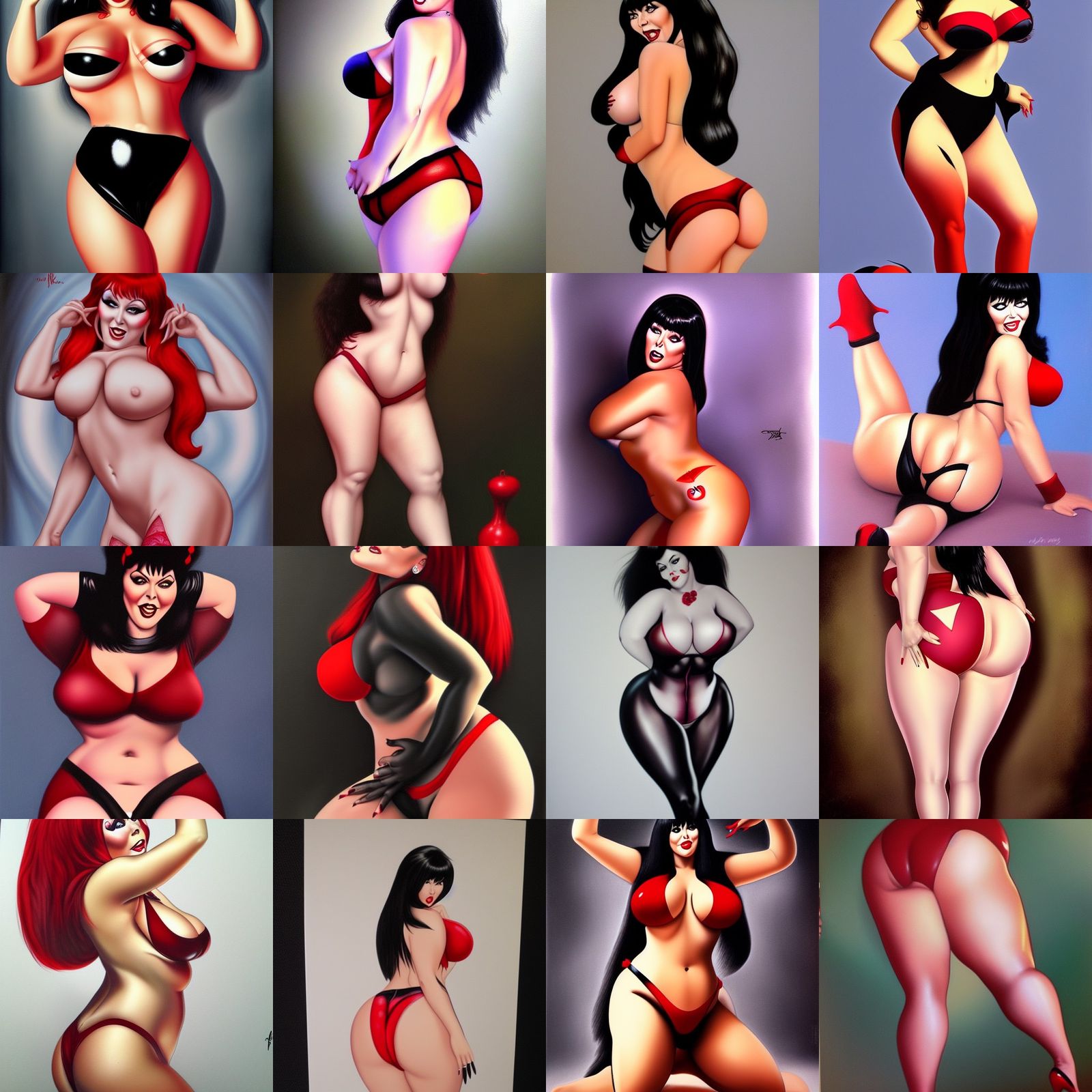 Airbrushed Pinup in Hyperrealistic Style