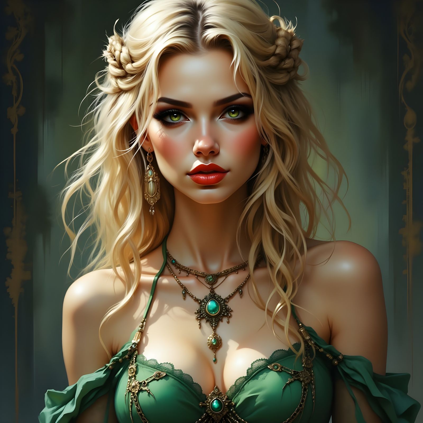 A Hyperrealistic Portrait of a Lovely Norse Goddess