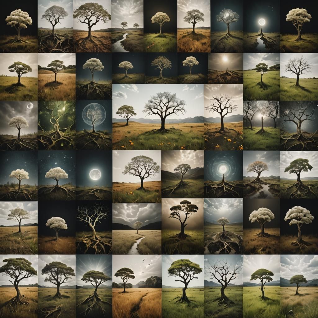 Ephemeral Existence: AI Art Exploring Life's Cycle