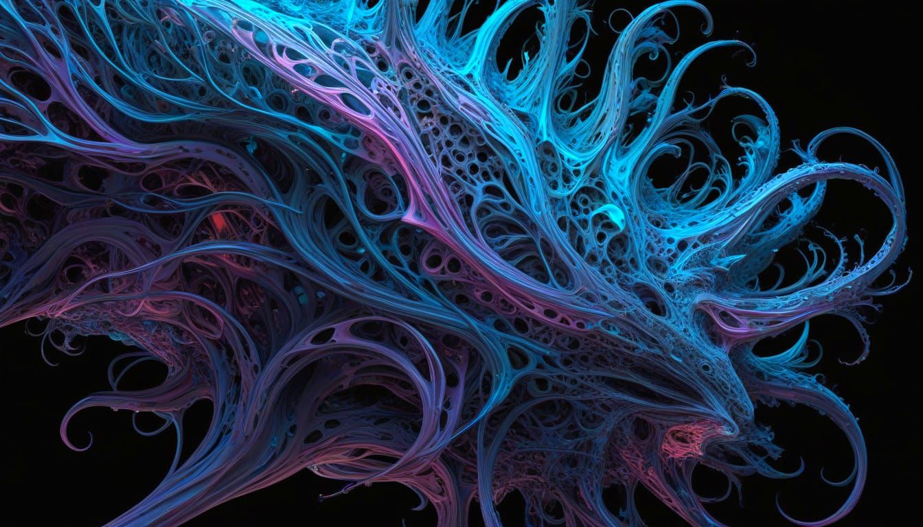 Elegant Gray Scott Portrait in Reaction Diffusion Art