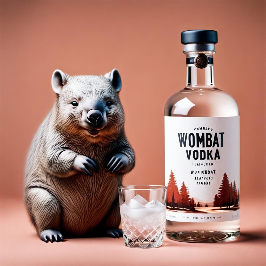 Wombat Vodka: Trendy Mascot Design