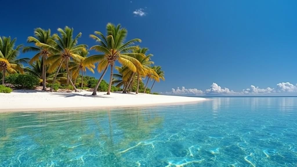 Tropical Island Paradise in Hyperrealistic Style