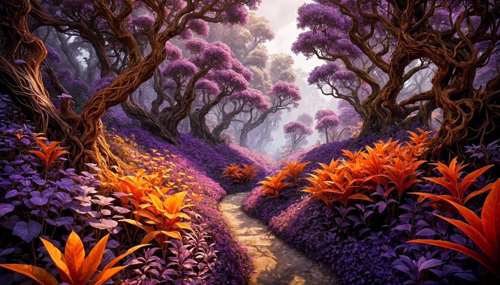 Ethereal Beauty: An Otherworldly Landscape in Vivid Colors