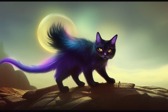 Magic Cat Witch Familiar Concept Art