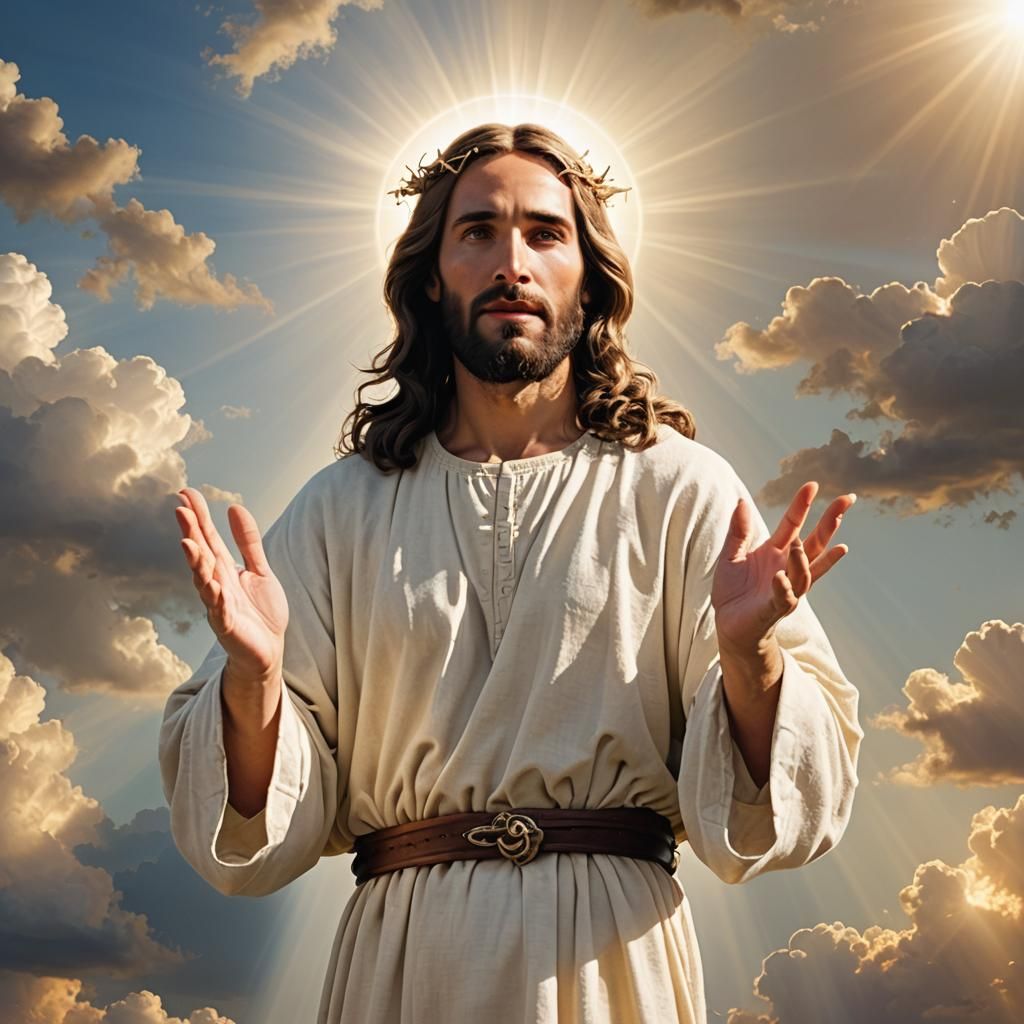 Jesus Holds 'The 19 Comments' in Divine Light