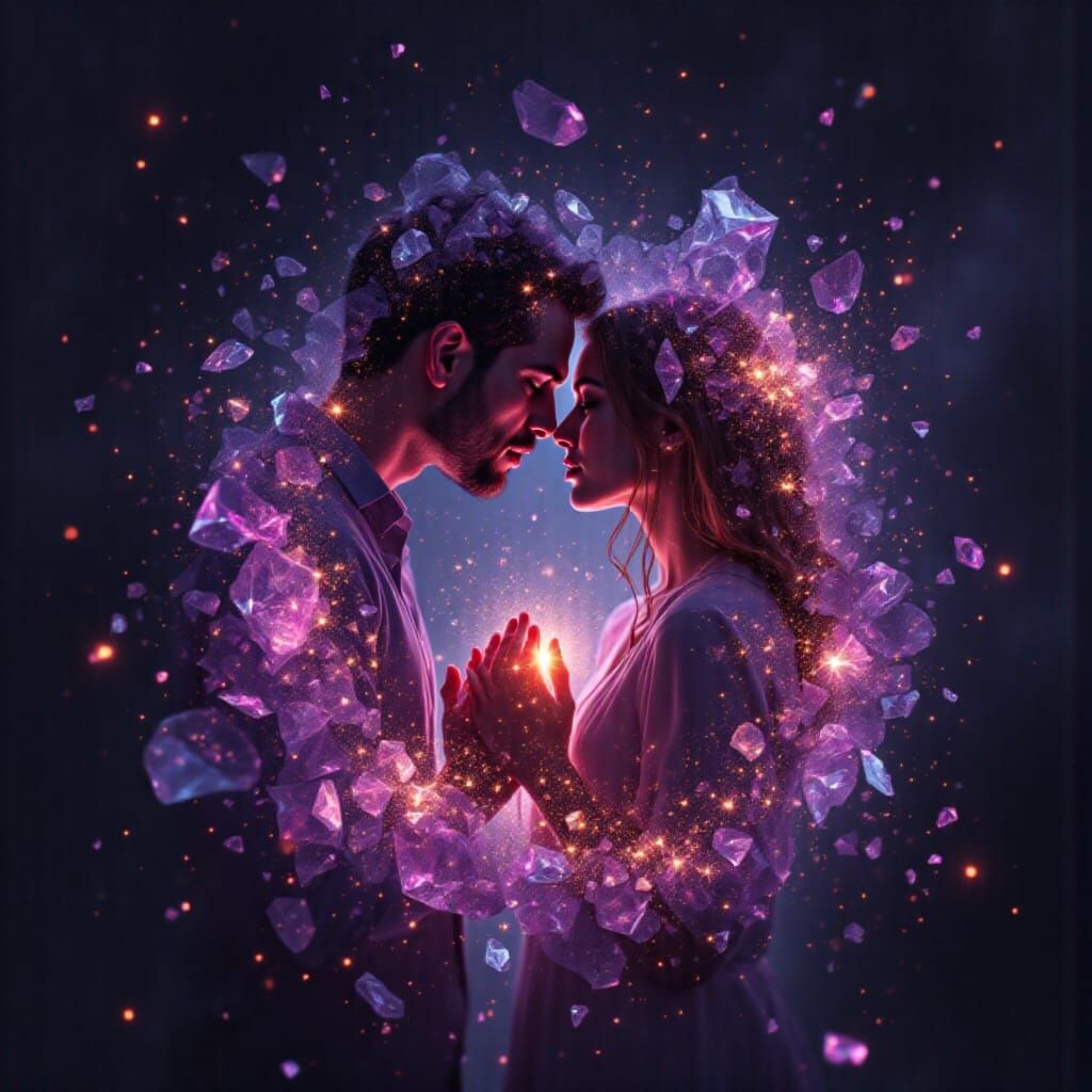 Crystalline Pain Flare: A Surreal Cinematic Moment