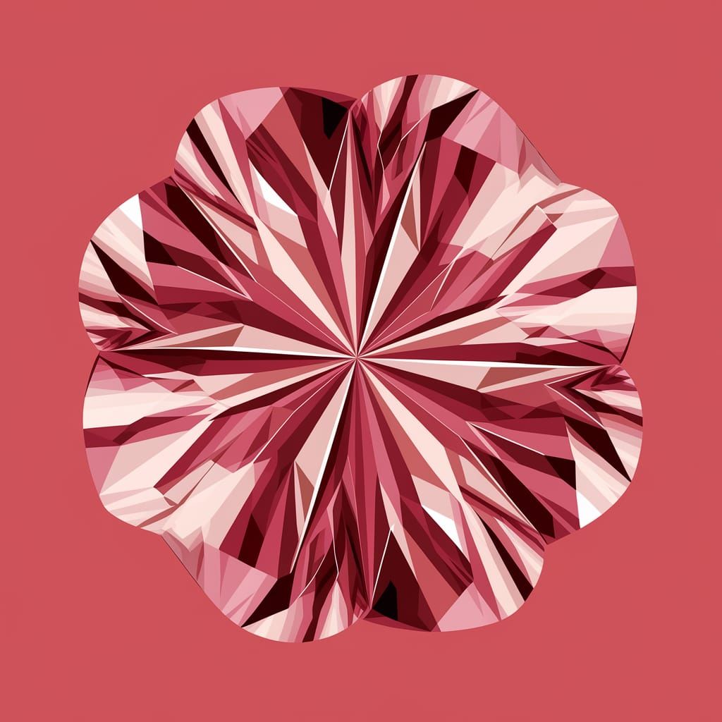 Vibrant Ruby Dreamscapes in Abstract Expressionism